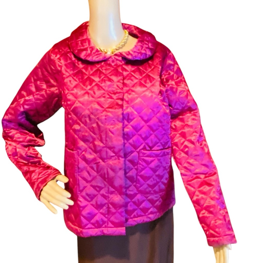Crimson Quilted Spring Puffer NWOT
